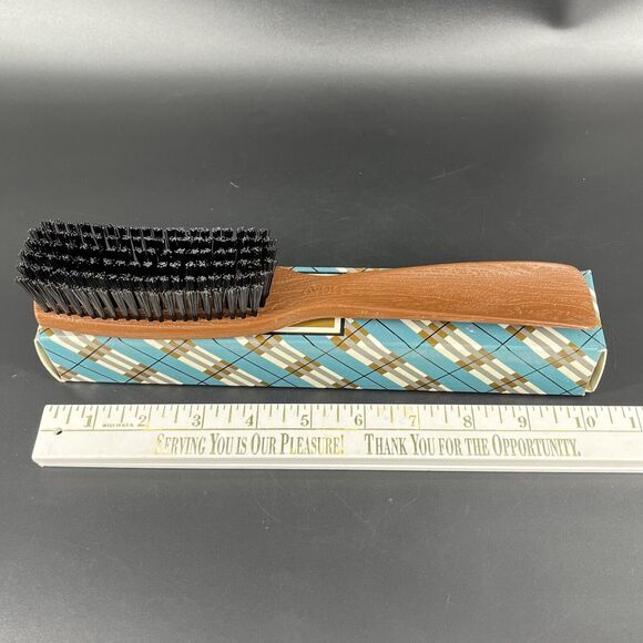 Vintage Avon Clothes Brush Valet Shoe Horn Handle Brown 60’s Collection NOS/BOX - Picture 7 of 16